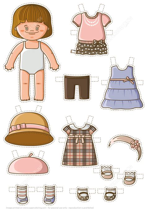 Paper Doll Clothes Template Art