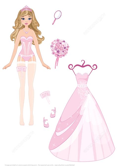 Wedding Dress Paper Doll Clothes