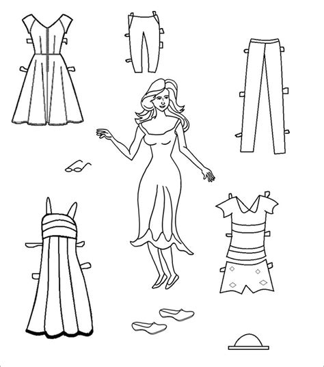 Paper Doll Cutouts Template Educational