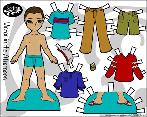 Paper Doll Templates For Boys