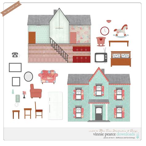 Paper Dollhouse Printable Designs