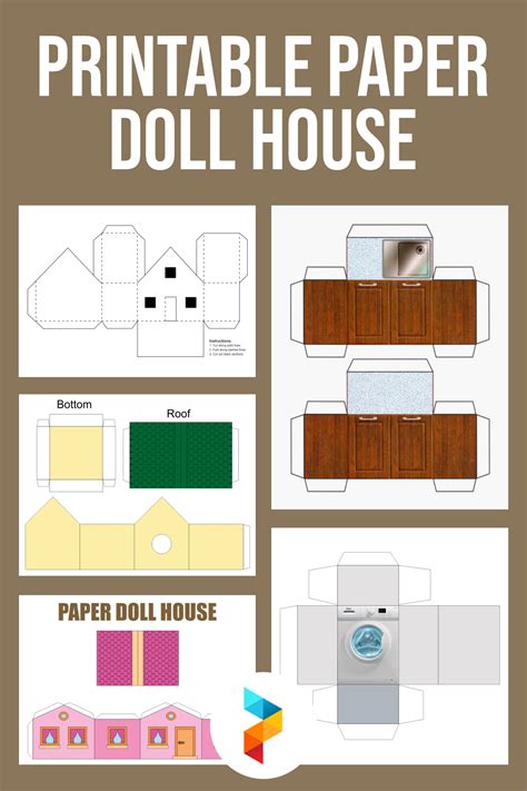 Paper Dollhouse Printable Templates