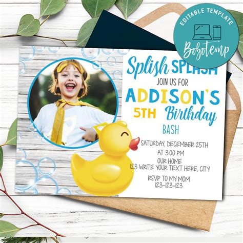 Paper Duck Invitations