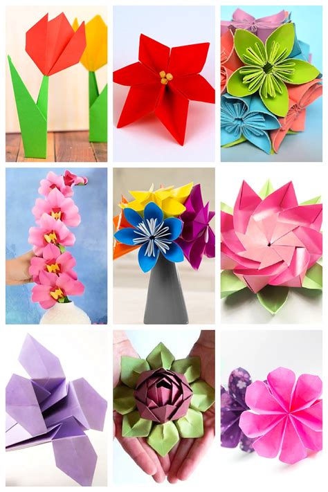 Paper flower designs with unique shapes and textures