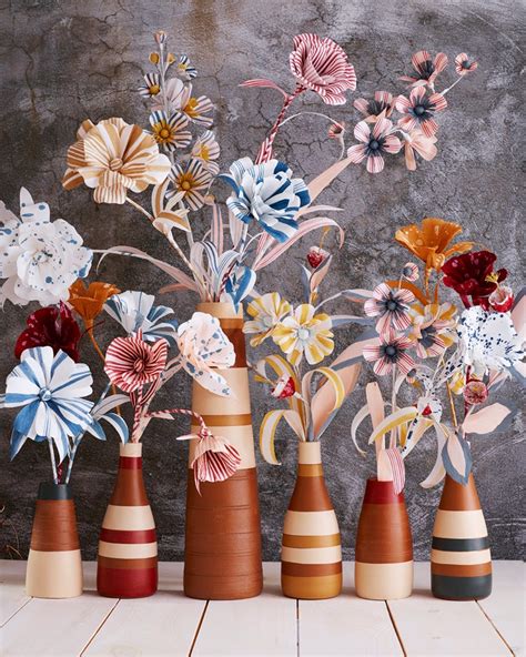 Paper flower inspiration with beautiful colors and textures