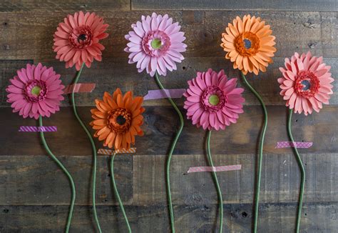 Paper Flower Template Gerbera Daisy