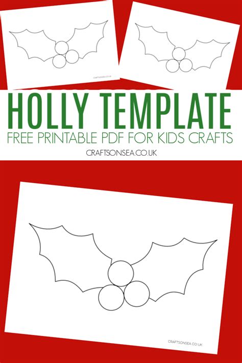 Paper Flower Template Holly