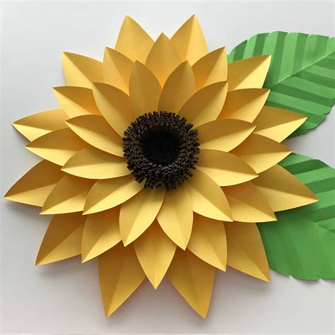 Paper Flower Template Sunflower