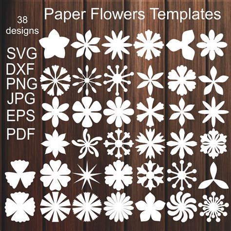 Paper flower template svg design ideas for weddings image