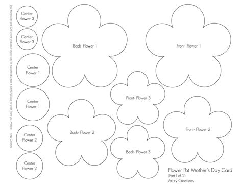 Paper flower templates for scrapbooking