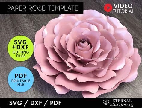 Paper Flower Templates for Large Blooms