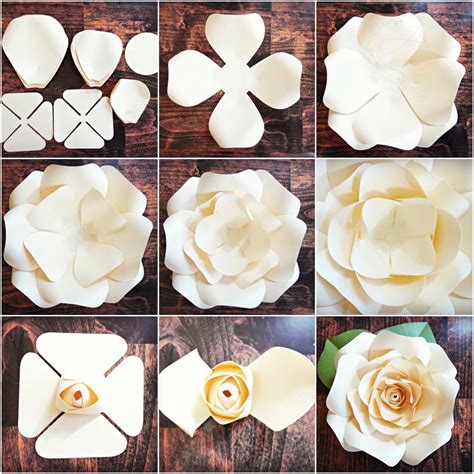 Paper flower templates tutorial