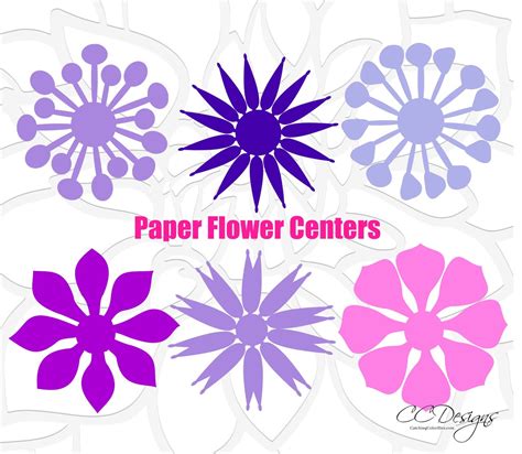 Paper flowers center