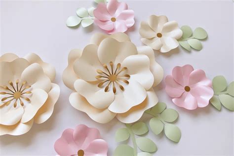 Paper Flowers Cream Color