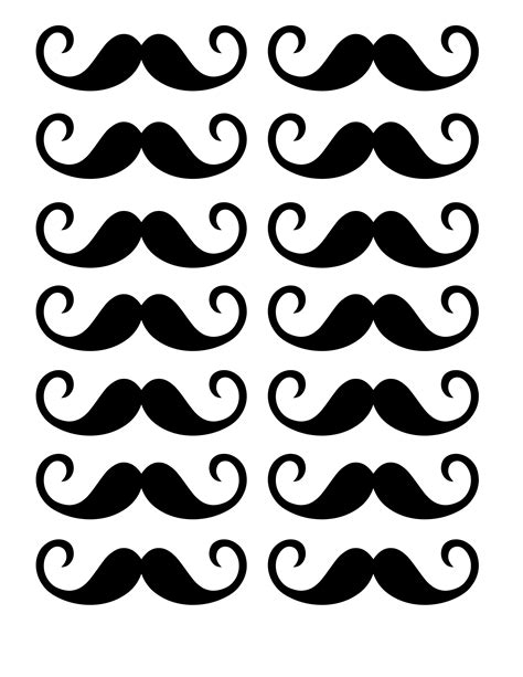 Paper Mache Mustache Template