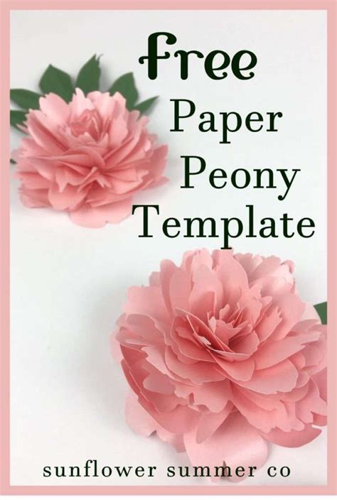 Paper Peony Template