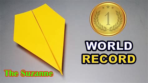 A list of world records for the longest distance paper plane flights