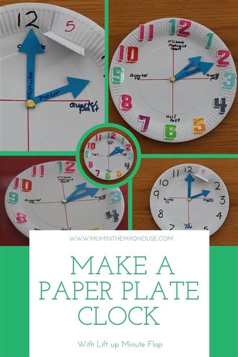 A paper plate clock template for elementary school