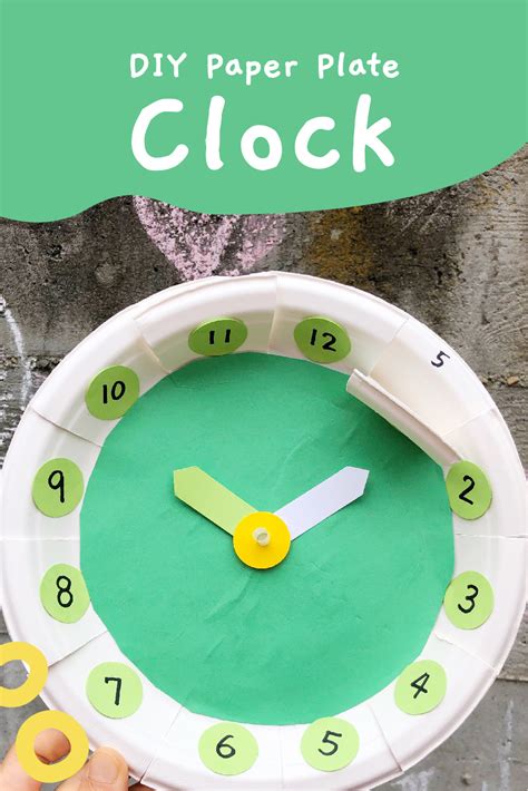 A paper plate clock template for time-telling practice