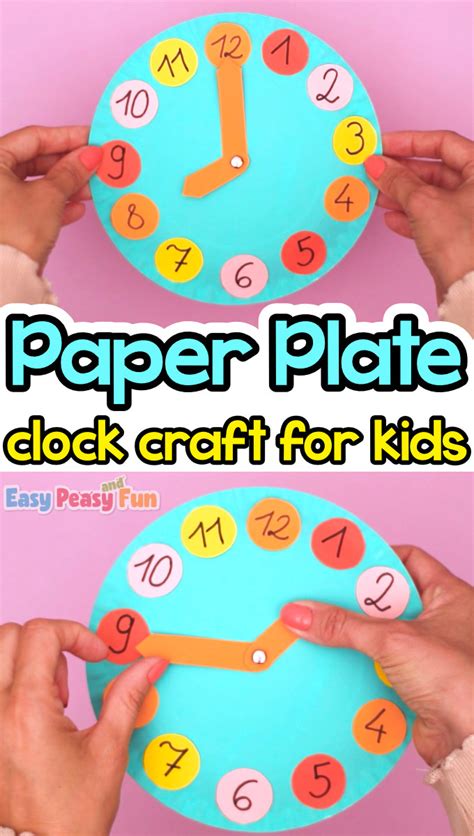 A paper plate clock template with time-telling activities