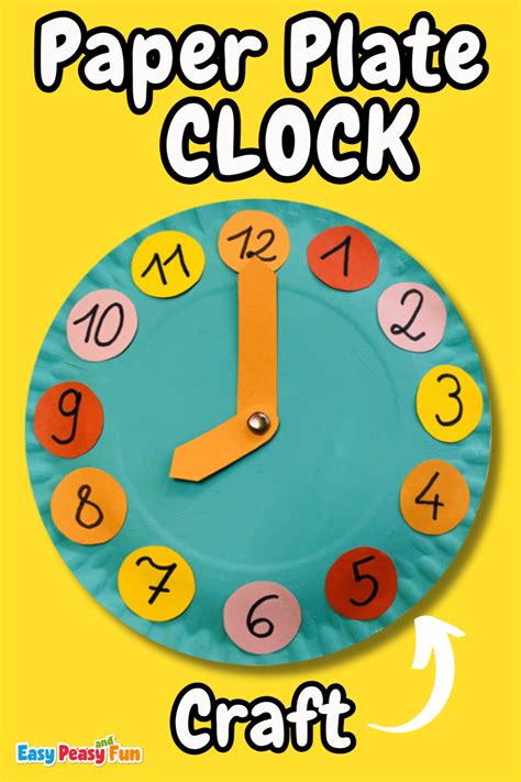 A paper plate clock with time-telling activities for kids