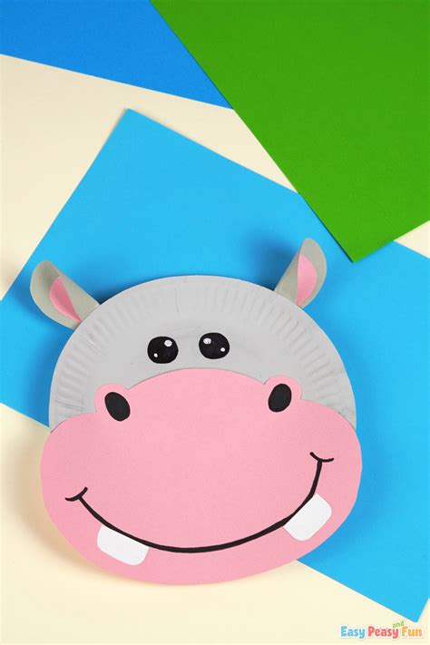 Paper Plate Hippo Craft