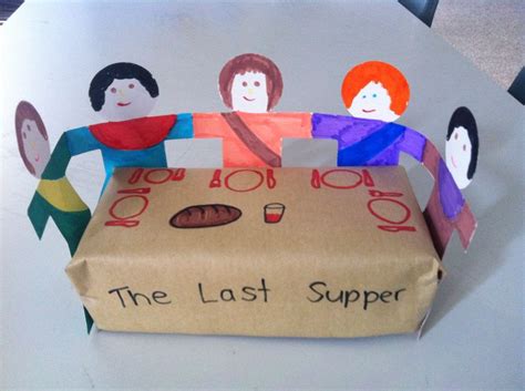 Paper Plate Last Supper Craft Template