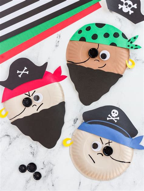 Paper Plate Pirate Hat Template