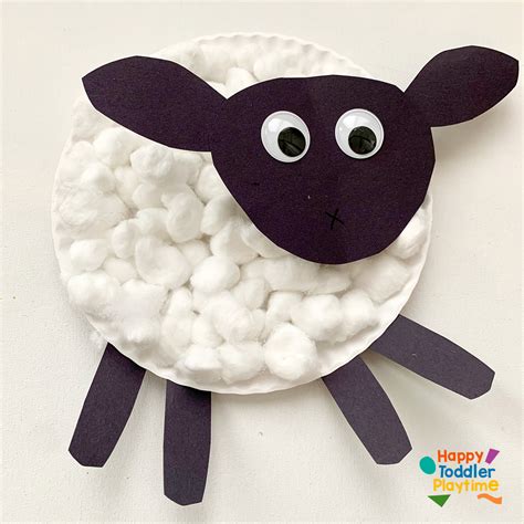 Paper Plate Sheep Craft Template