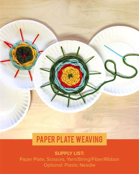 Paper Plate Weaving Materials