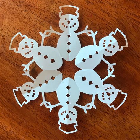 Paper Snowman Ornament Template