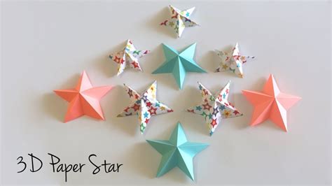 Different 3D Paper Star Designs