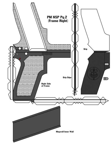 Papercraft Gun Template 1