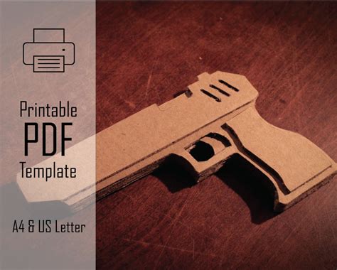 A papercraft pistol template