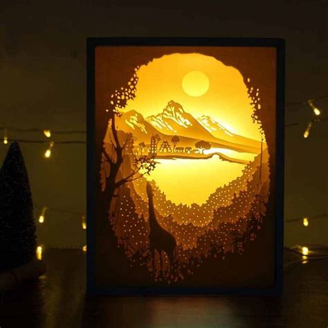 Animal papercut light box template