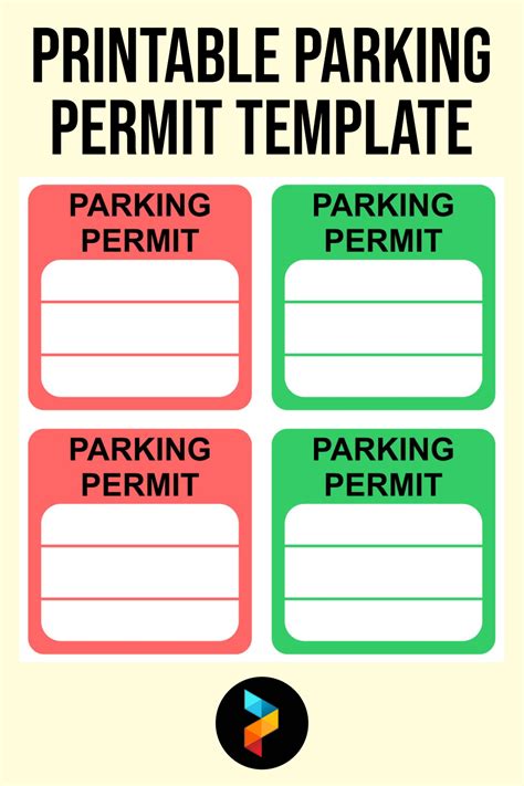 Parking Permit Hang Tag Template 10