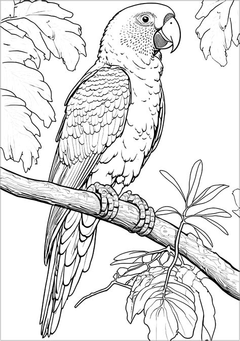 Parrot Coloring Pages 10