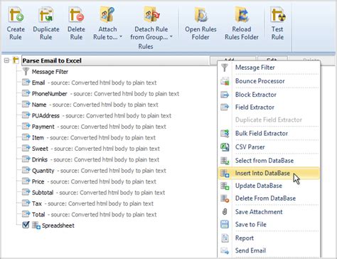 Parse Email Data to Excel