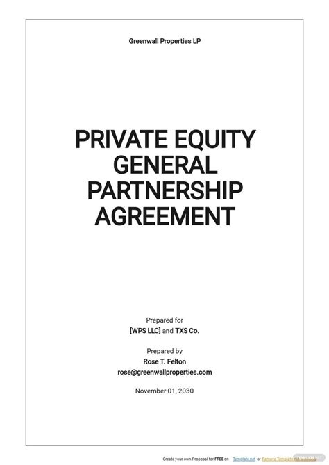 Partnership Agreement Template Sample 2