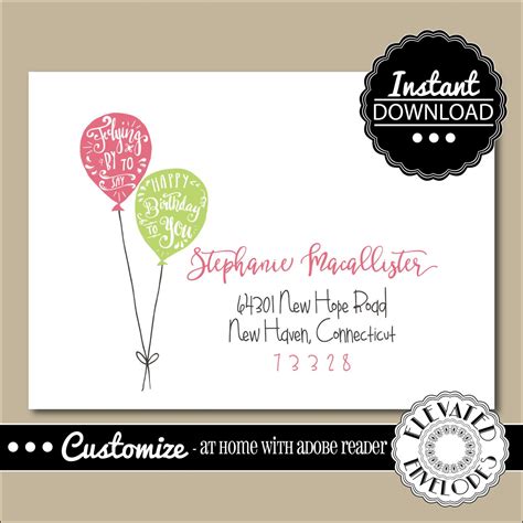 Party Envelope Template