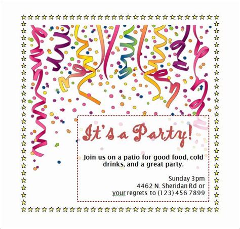 party invitation templates for word