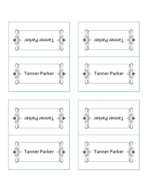 Party Place Cards Template