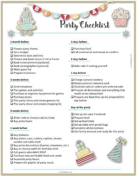 Party Planning Template 1