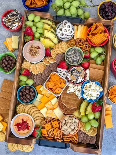 Party Tray with Snacks and Fruits