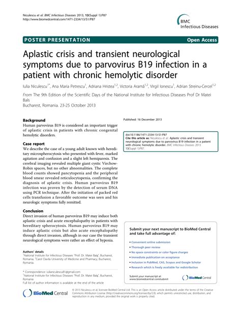 Parvovirus B19 Neurological Complications