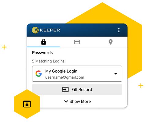 Password keeper with security features template