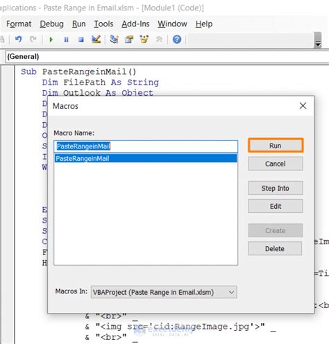 Paste Range Excel VBA