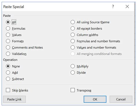 Paste Special in VBA