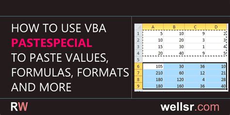 Common Errors When Using Paste Special Values in VBA