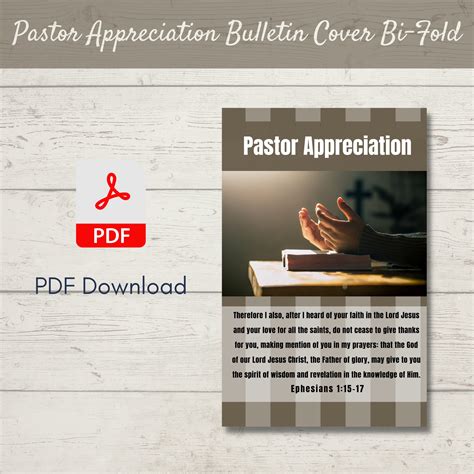 Pastor Appreciation Bulletin Insert